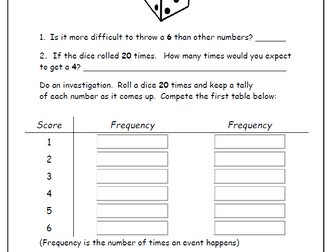 24 Easy Handling Data Worksheets - Years 2 3 or 4 Tally/Bar Charts Venn Diagrams Probability