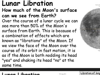GCSE Astronomy 9-1 Edexcel Pearson Topic 2 The Lunar Disc