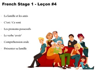 French as a foreign language 04, beginners/elementary: family, friends, possessive pronouns, avoir