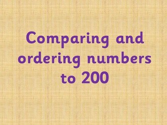Comparing and ordering numbers