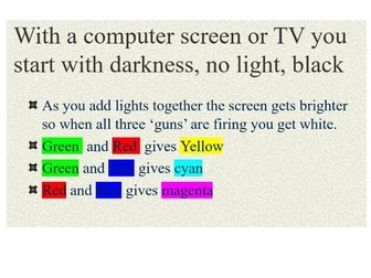Why are printer and TV screen colours different
