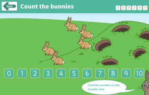 Counting Forwards and Backwards - Counting Bunnies Interactive Game - EYFS Number
