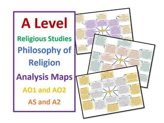 A Level RS: Philosophy of Religion: Analysis Revision Maps