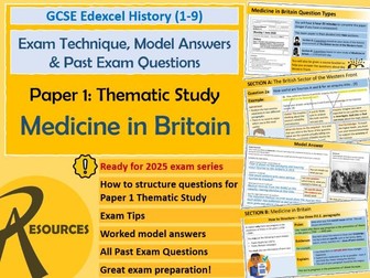 GCSE History Revision, Exam Technique & Past Exam Questions: Edexcel Medicine in Britain