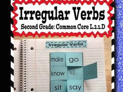 Irregular Verbs Common Core Second Grade L.2.1.D Interactive Notebooks