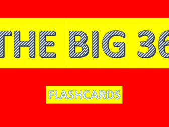 The BIG 36 - Times Tables Facts Flashcards for children in Year 3