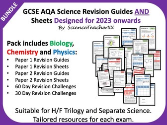 AQA GCSE Science Revision Guides and Sheets