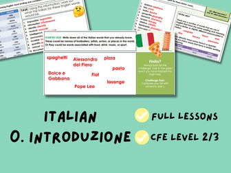 Italian Basics Lessons | Lesson Slide Bundle | BGE Italian