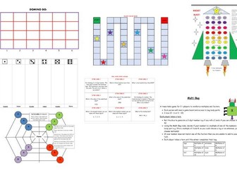 Selection of 6 Maths games - times tables, factors, doubling/halving, co-ordinates, place value.