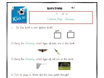 Oxford Reading Tree - Level One Comprehension Worksheets