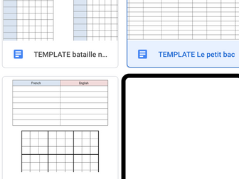 French Game Template BUNDLE