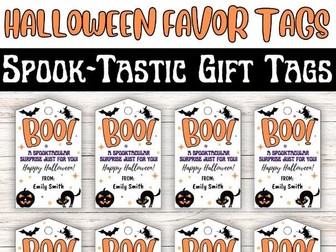 Customizable Halloween Favor Tags: A Personalized Touch to Classroom Treats