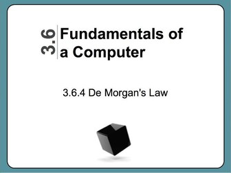 A-level De Morgans Law Lesson