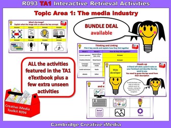 Creative iMedia R093 TA1 The media industry extra RETRIEVAL Activities (in additional to eTextbook)
