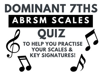 ABRSM Dominant 7ths Flute Scales Quiz, Grade 4+