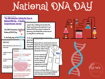 "The DNA Detective: Solving the Case on National DNA Day - A Reading Comprehension Journey"