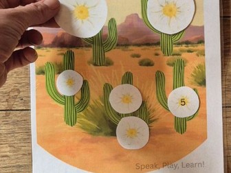 Cactus Counting - Number and Maths game / Write and wipe flowers / Mixed ability / SEN / EYFS