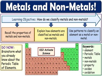 Metals and non-metals KS3 Activate Science
