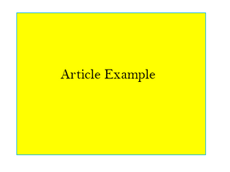 Article Example