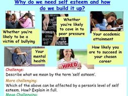 Self Esteem PSHE / Tutor Time