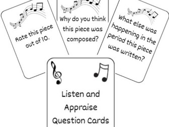 Listen and Appraise Question Cards - KS2