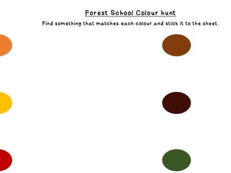 Forest School outdoor Colour Hunt