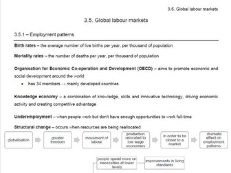 Edexcel Economics B - Theme 3.5. notes