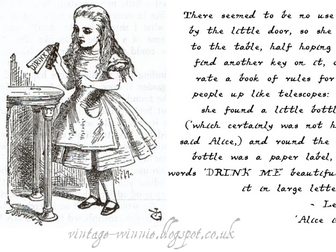 Y3/4 - 'Drink Me' - VIPERS Guided Reading Questions and text