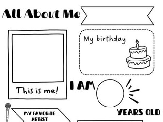 LKS2 All About Me Poster