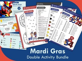 Crepes et Carnaval de Mardi Gras - Shrove Tuesday Pancakes and Carnival (Double activity bundle)