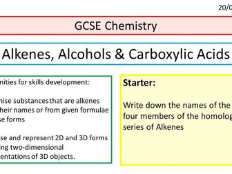 Full Lesson - Hydrocarbons, Alcohols & Carboxylic Acids