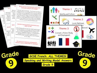 GCSE French Model Answers Speaking/Writing BUNDLE: All Themes