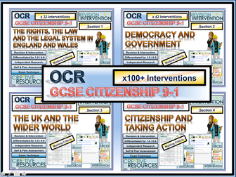 GCSE Citizenship Revision 9-1 OCR Over 120+ Resources