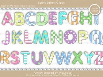 Spring Letters Clipart
