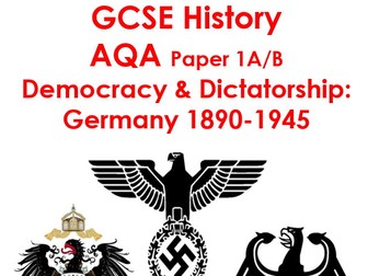 AQA GCSE History Democracy & Dictatorship: Germany 1890-1945 SOW