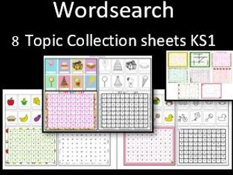 Word Search Topic Collection Set 1 KS1