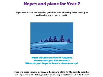 Hopes and Plans for Year 7