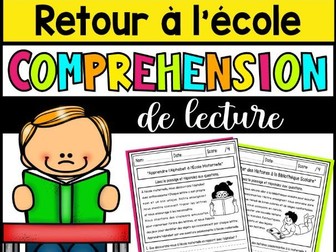 French Reading Comprehension with Solutions - Back to School