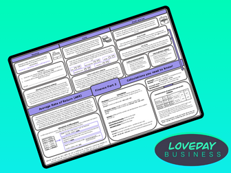 OCR GCSE Business Revision Finance and CALCULATIONS