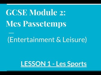 Mes Passetemps Lesson on sports - great online lesson or revision!