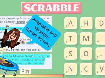 French Adaptable Scrabble Starter Game