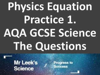 Physics Equation Practice GCSE  walkthrough