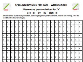 SATs Spelling Revision Wordsearches Pack 1