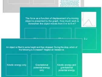 Work and energy interactive quiz with detailed answers