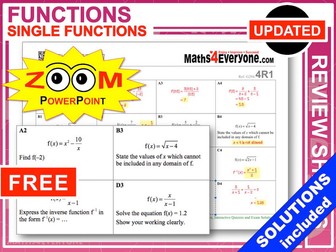 GCSE Revision (Functions)