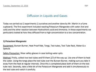 Diffusion in Liquids and Gases