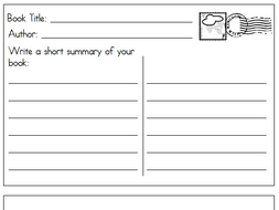 Book Review Postcard Teaching Resources