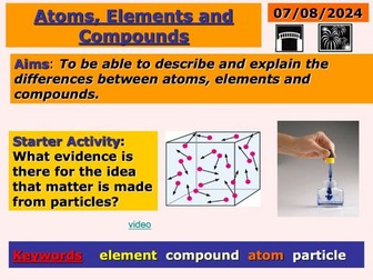 Atoms, Elements & Compounds - KS3 ppt