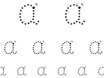 Dotted print handwriting.