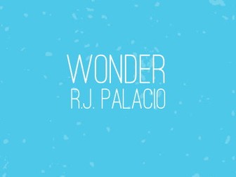 Close reading lessons - Wonder by RJ Palacio